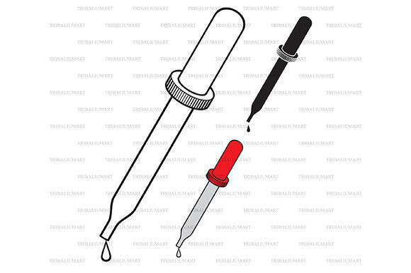 Dropper or Medical Pipette Eyedropper Graphics