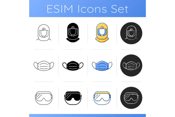 Medical PPE Icons Set for Graphic Design