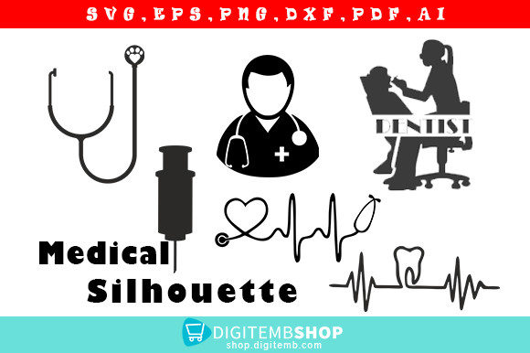 Medical Silhouette Art Design: Graphics for Local Branding