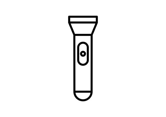 Medical Torch Light Line Icon Design
