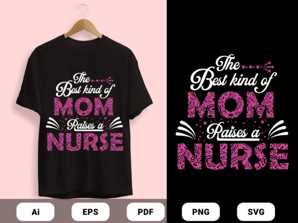 Mom and Nurse T-shirts Design: Graphics and Print Templates