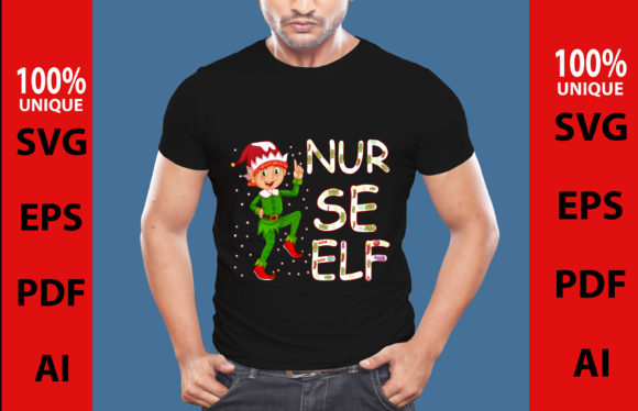NURSE ELF T-SHIRT DESIGN Graphics