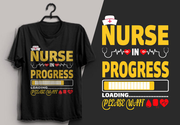 Nurse Progress T Shirt Design Graphic