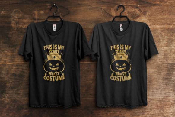 This is My Scary Nurse Costume T-Design: Graphics & Print Templates