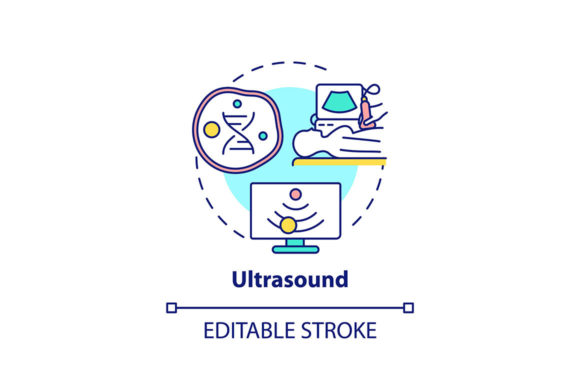 Ultrasound Concept Icon. Medical Check Graphics and Icons